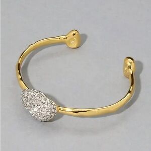Alexis Bittar Solanales Crystal Pebble Skinny Cuff Bracelet
